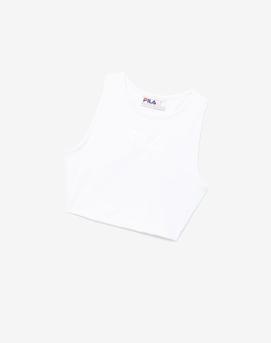 Fila Alva Crop Top Blancas | 56OINXFTC