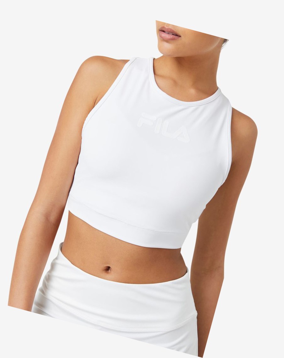 Fila Alva Crop Top Blancas | 71VHOZNWJ