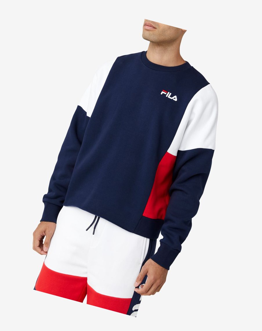 Fila Alwyn Crew Blancas Rojas | 80KAPJNUZ