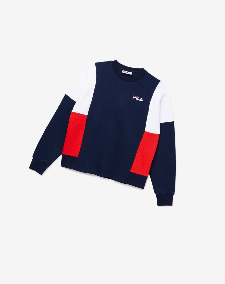 Fila Alwyn Crew Blancas Rojas | 80KAPJNUZ