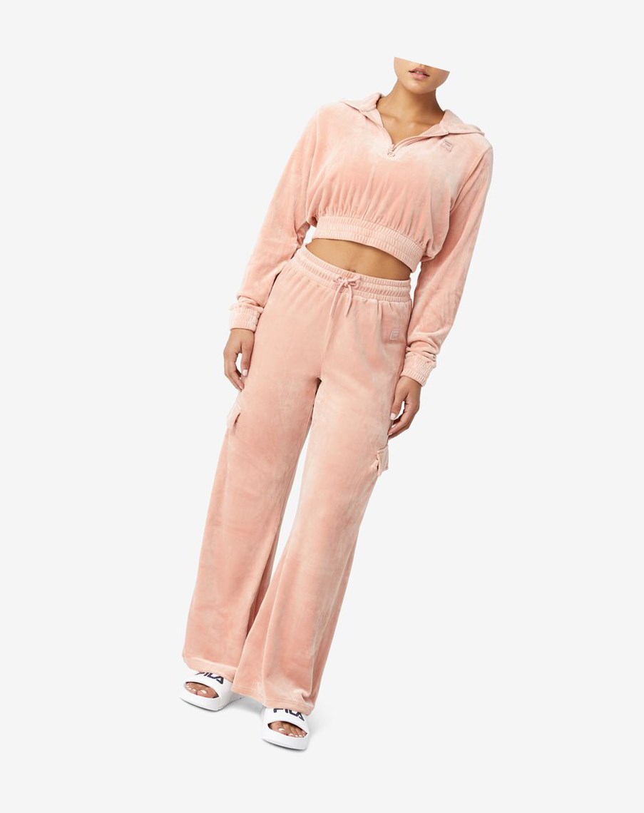 Fila Amrita Velour Pant Rosas | 69UNHALZI