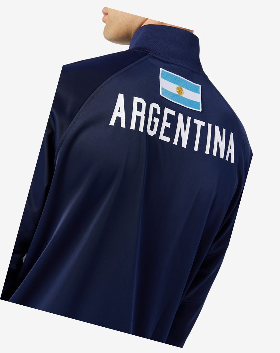 Fila Argentina Pista Jacket Azul Marino Blancas | 16VCGMBND