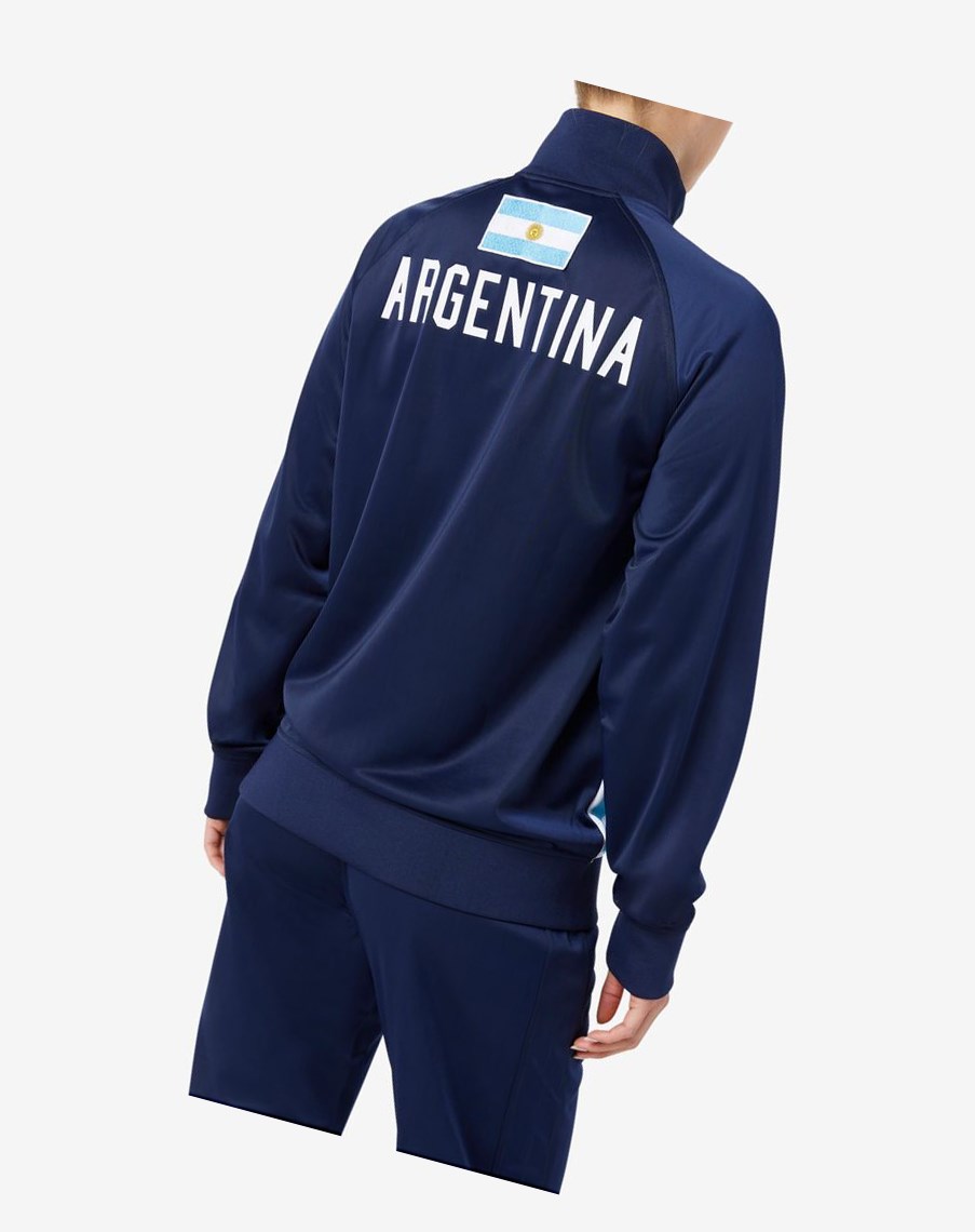 Fila Argentina Pista Jacket Azul Marino Blancas | 16VCGMBND