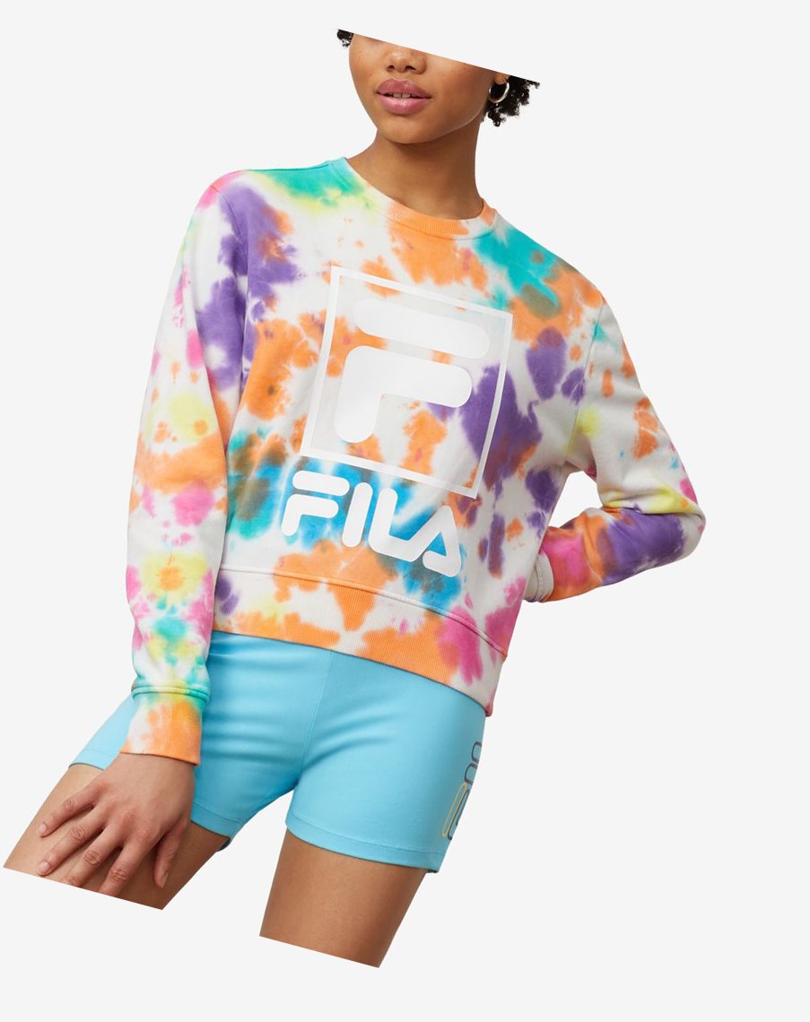 Fila Ashley Tie Dye Sweatshirt Multicolor | 81FEUSYVN