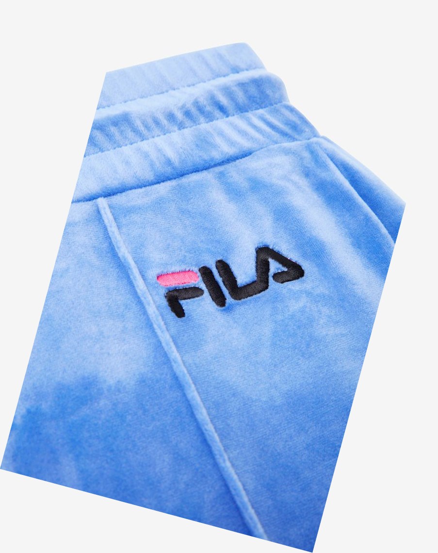 Fila Astrid Velour Pant Azules Negras | 40KQXDTCP