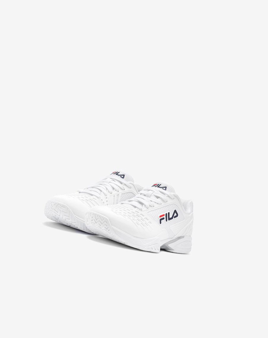 Fila Axilus 2 Energized Tenis Shoes Blancas Blancas Azul Marino | 12MYDCAHL