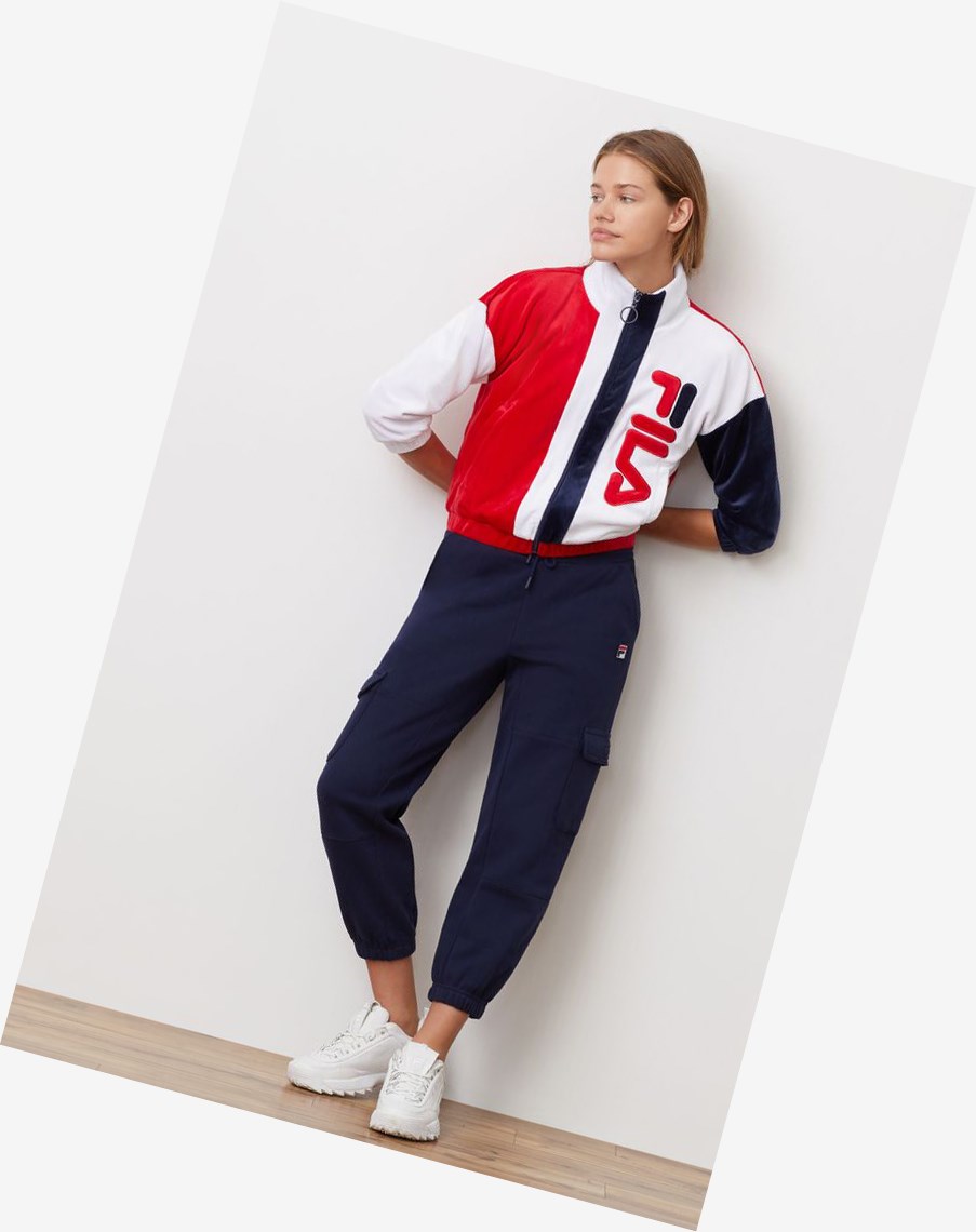 Fila Aya Jacket Wht/Cred/Peac | 38RLKGMSZ