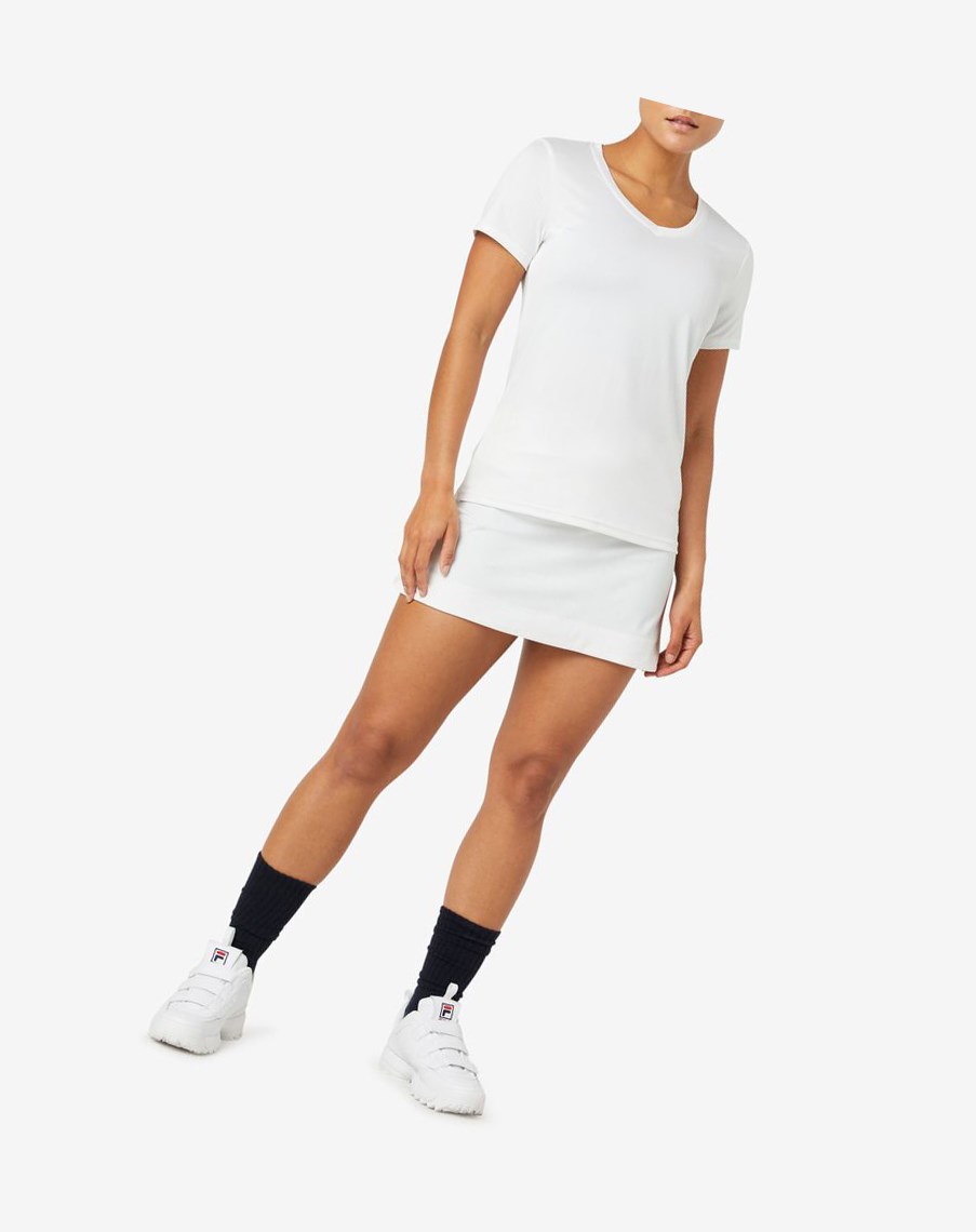 Fila Back Court A-line Skirt Blancas | 20XFVWCIG