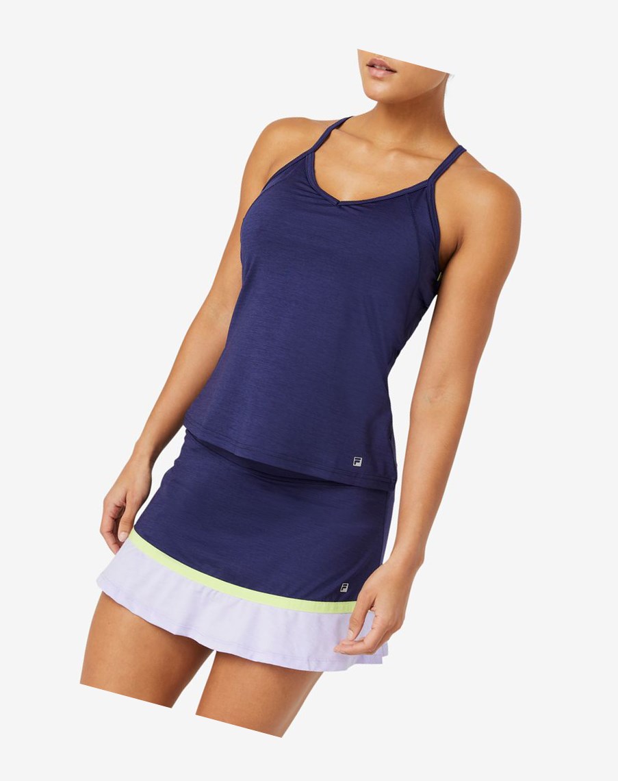 Fila Back Court Cami Tank 557 Marlin Heather ? Wild Lime | 08UTVLIEY