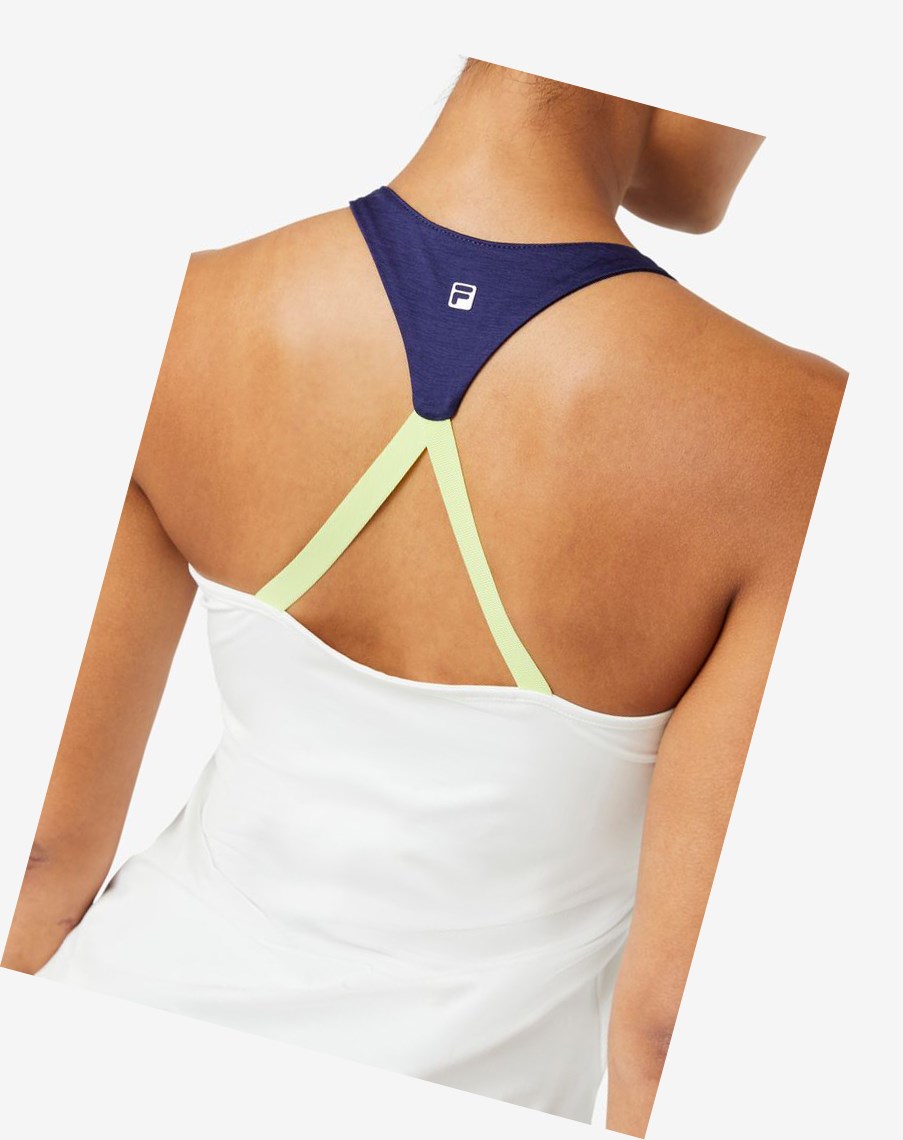 Fila Back Court Halter Tank Blancas | 68ILNTXSJ