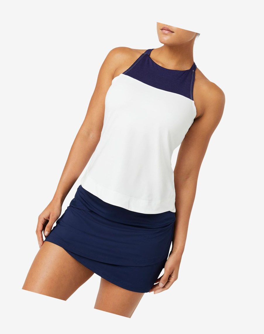 Fila Back Court Halter Tank Blancas | 68ILNTXSJ