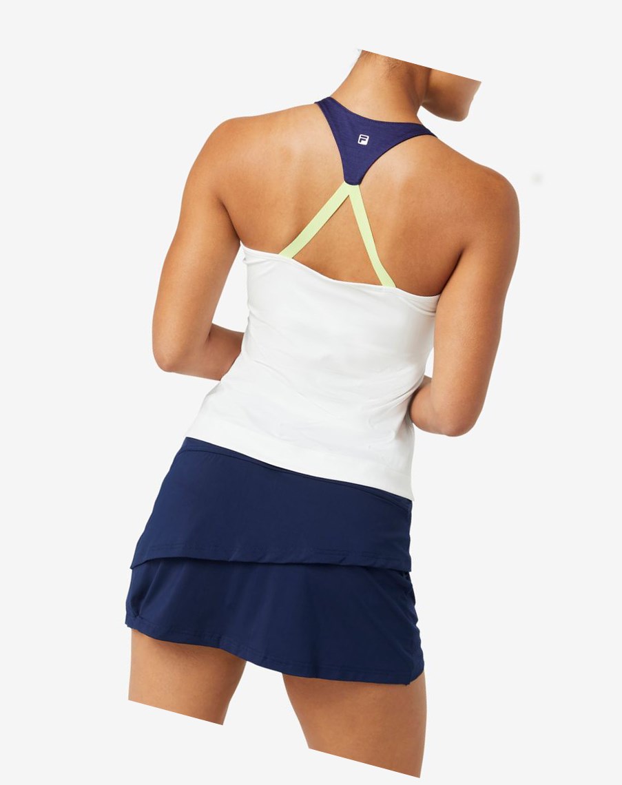 Fila Back Court Halter Tank Blancas | 68ILNTXSJ