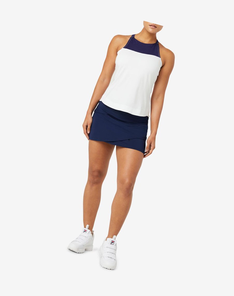 Fila Back Court Halter Tank Blancas | 68ILNTXSJ