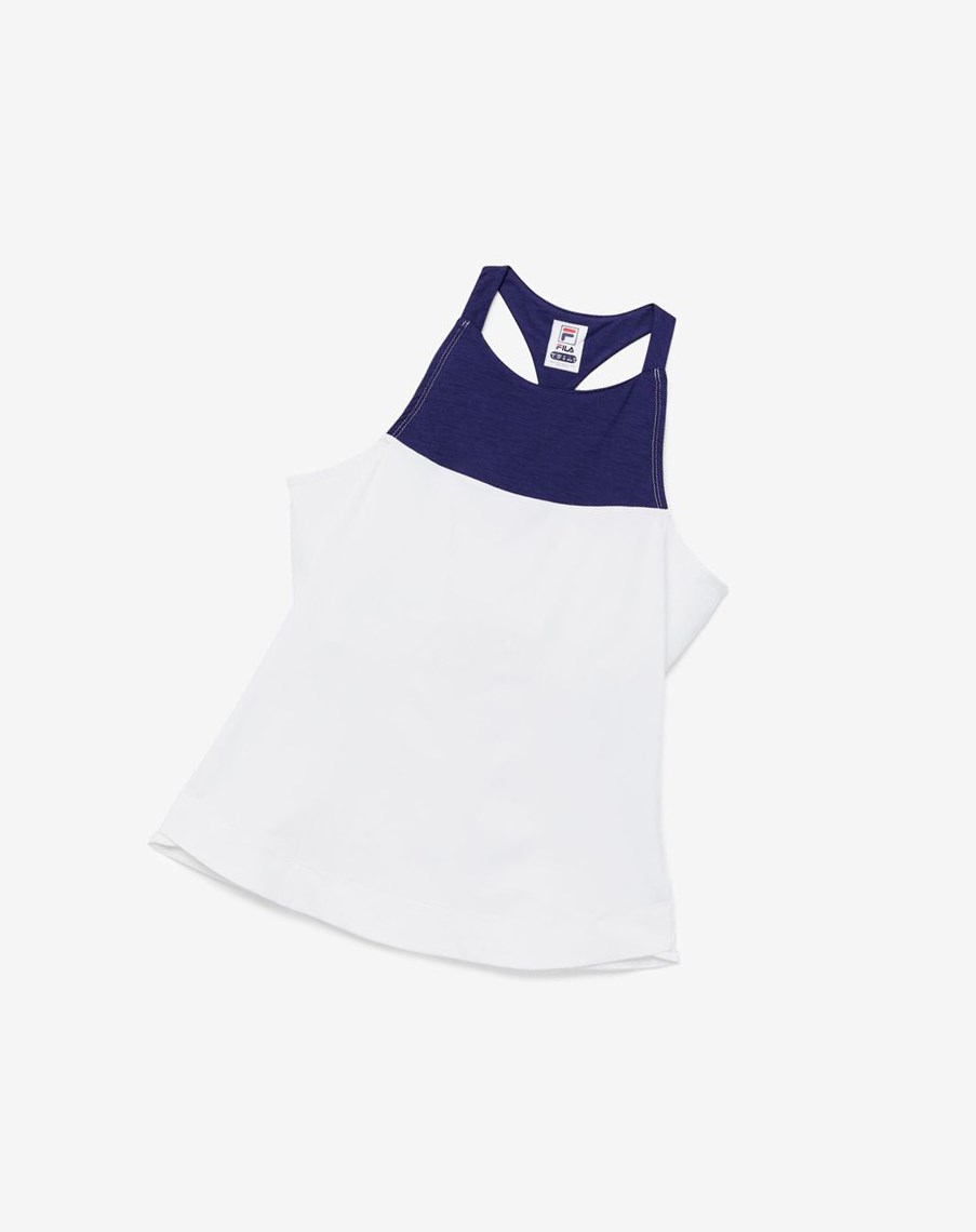 Fila Back Court Halter Tank Blancas | 80XBOVHYZ