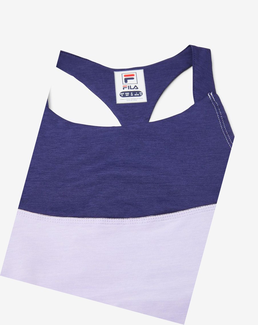 Fila Back Court Halter Tank Moradas | 19ZAGKPEJ