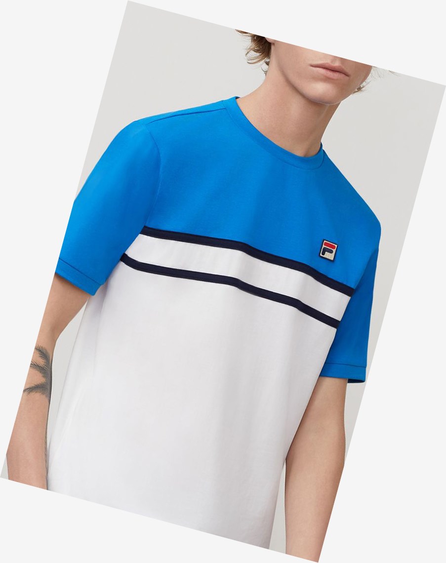 Fila Baldi Tee Drblu/Peac/Wht | 62KDGSMCH