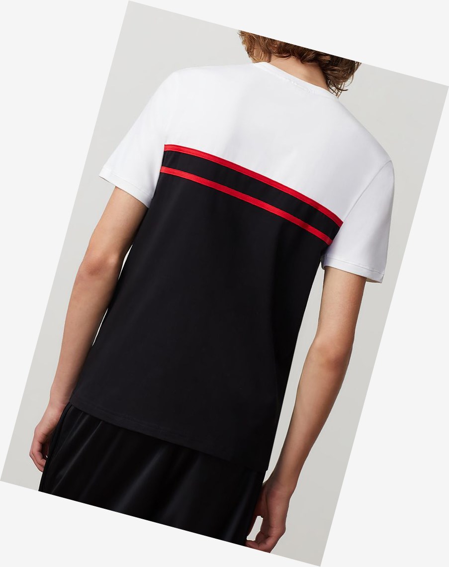 Fila Baldi Tee Wht/Blk/Cred | 40TKXDWEZ