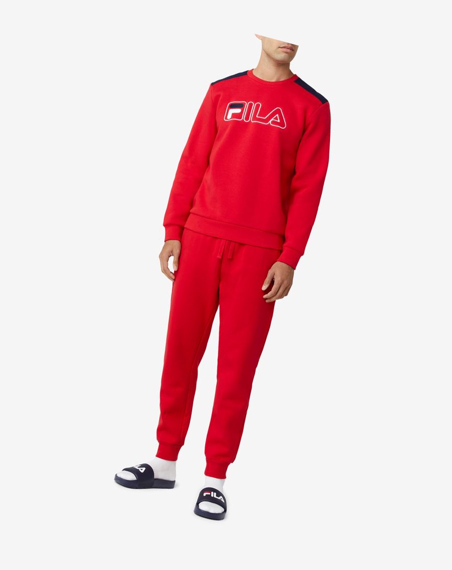 Fila Basil 2 Crew Rojas Blancas | 20GCKIMZY