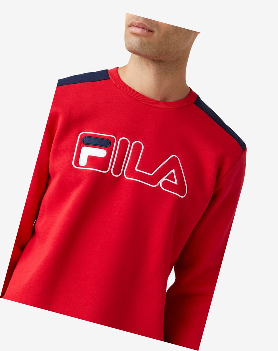 Fila Basil 2 Crew Rojas Blancas | 20GCKIMZY