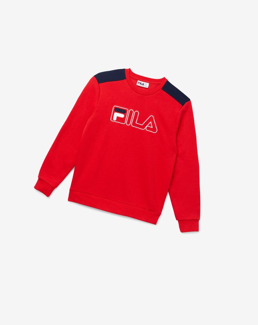 Fila Basil 2 Crew Rojas Blancas | 20GCKIMZY