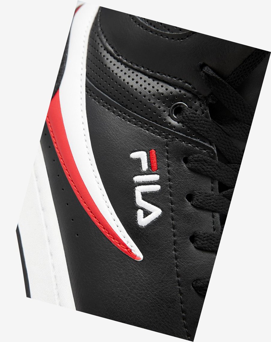 Fila Bbn 92 Mid Tenis Shoes Negras Blancas Rojas | 16MZQVACS