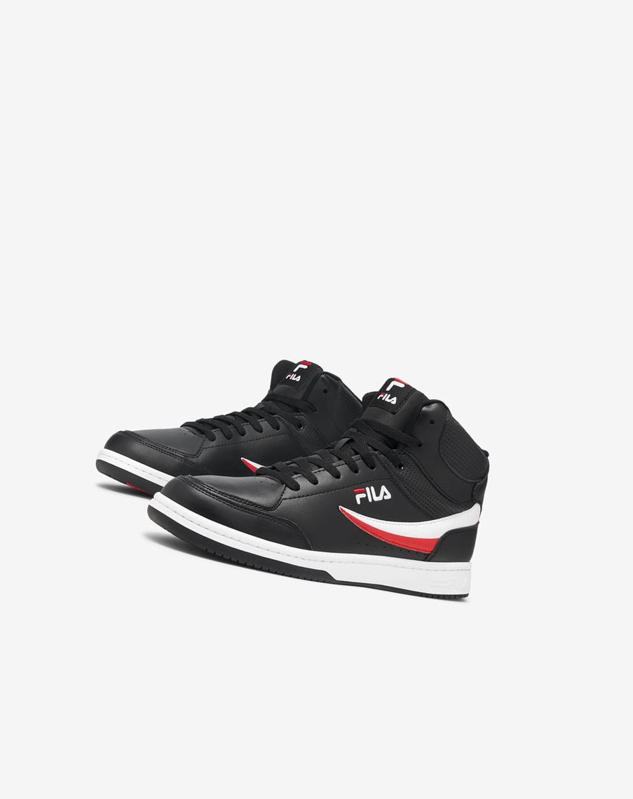 Fila Bbn 92 Mid Tenis Shoes Negras Blancas Rojas | 16MZQVACS