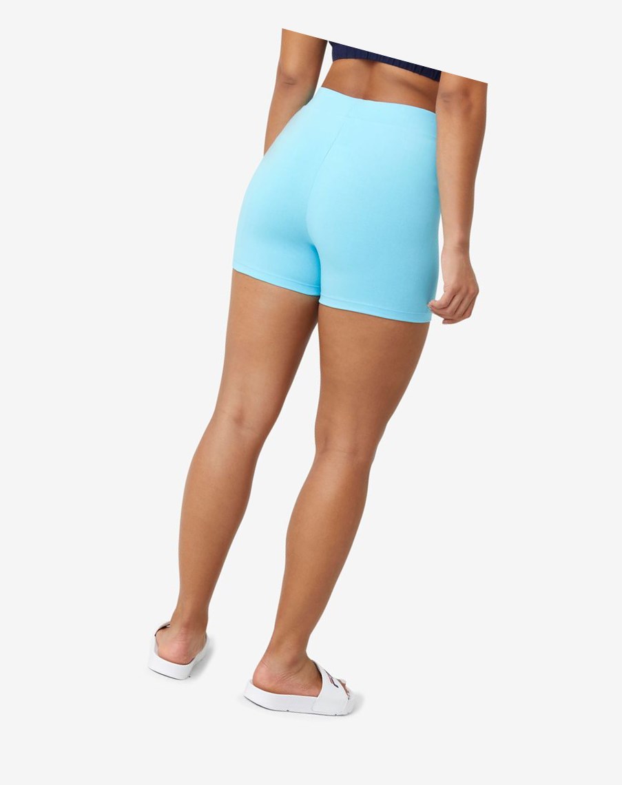 Fila Beatriz High Cintura Bike Shorts Azules | 76GHFBQZU