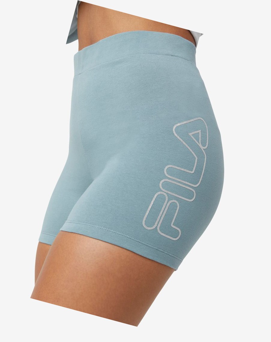 Fila Beatriz High Cintura Bike Shorts Plateadas | 15SZKAPIJ