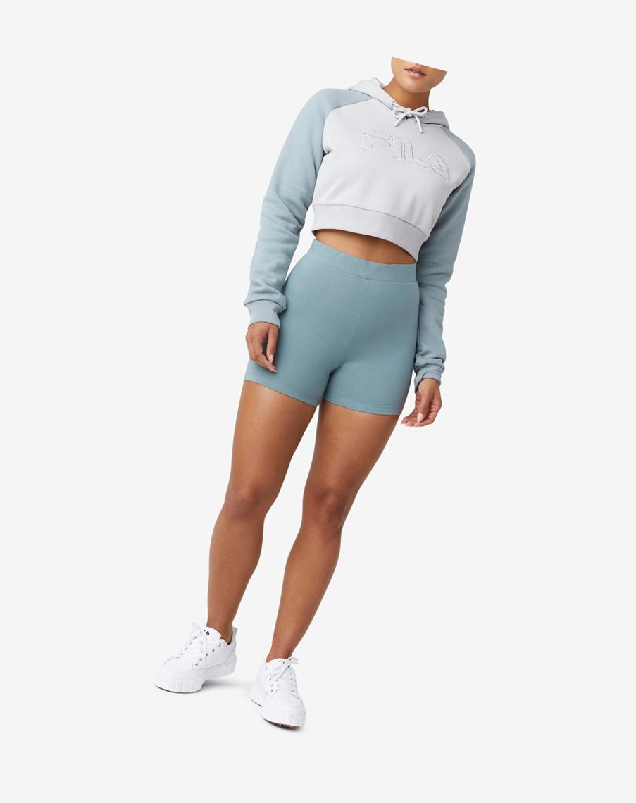 Fila Beatriz High Cintura Bike Shorts Plateadas | 29TOXJAYE