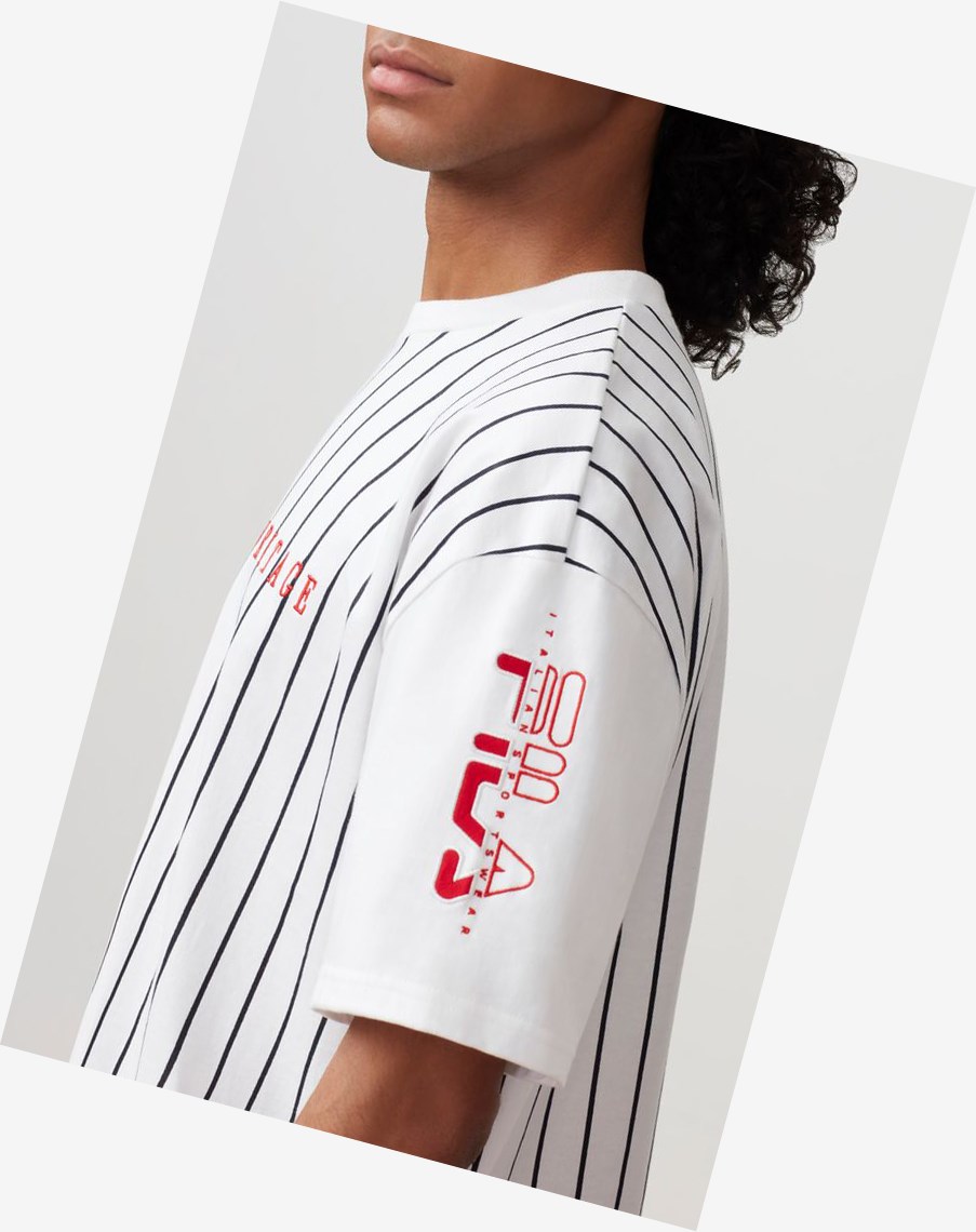 Fila Benjamin Tee Wht/Peac/Cred | 67DNJEOZG