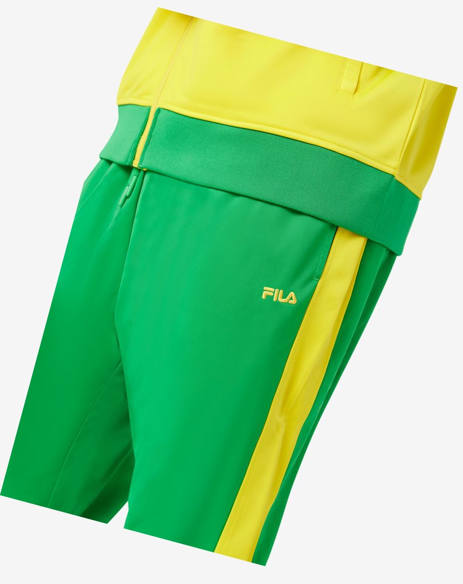 Fila Brazil Pista Pant Verde Amarillo | 95TYONBMH