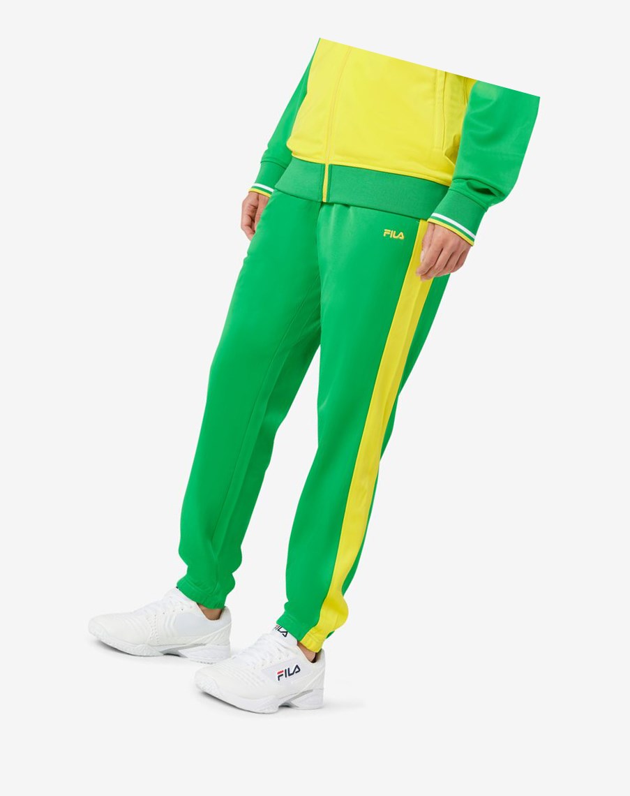 Fila Brazil Pista Pant Verde Amarillo | 95TYONBMH