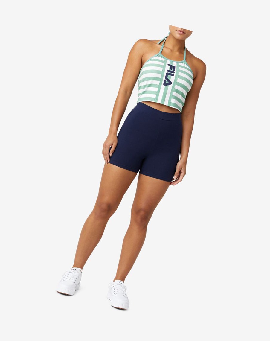 Fila Brinley Halter Tank Verde Blancas | 83YNHXISM