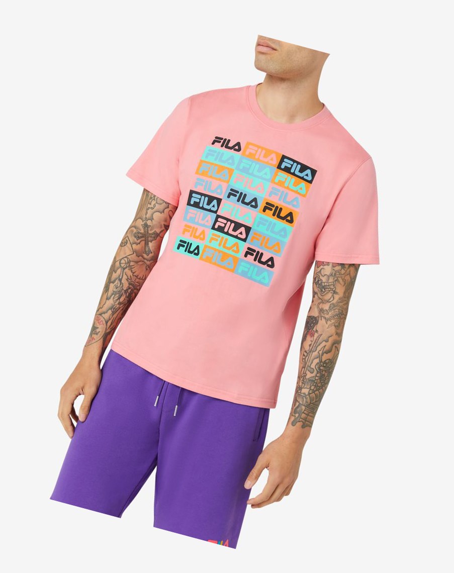 Fila Broden Tee 687 Bubble Gum | 07TCQMESJ