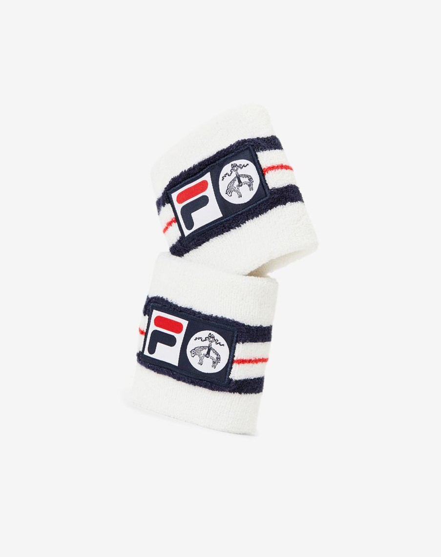 Fila Brooks Brothers X Fila '76 Wristbands Blancas Azul Marino Rojas | 13VJCHMKP