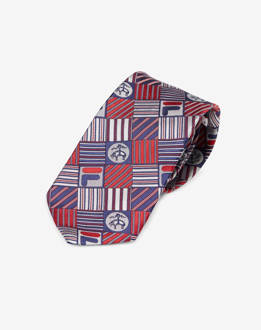 Fila Brooks Brothers X Fila Pro Patchwork Tie Rojas | 92INJPSQO