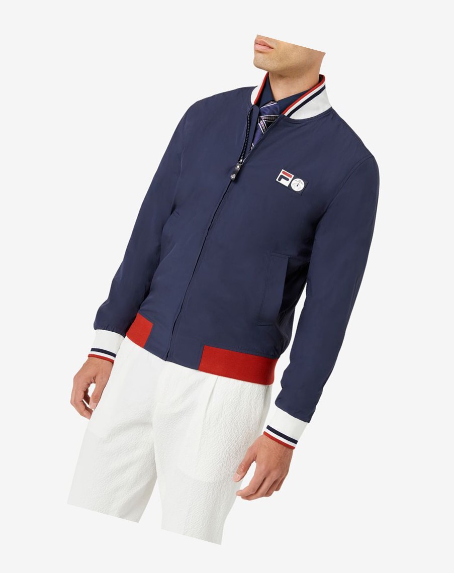 Fila Brooks Brothers X Fila Stadium Jacket Azul Marino | 53OXQGTUB