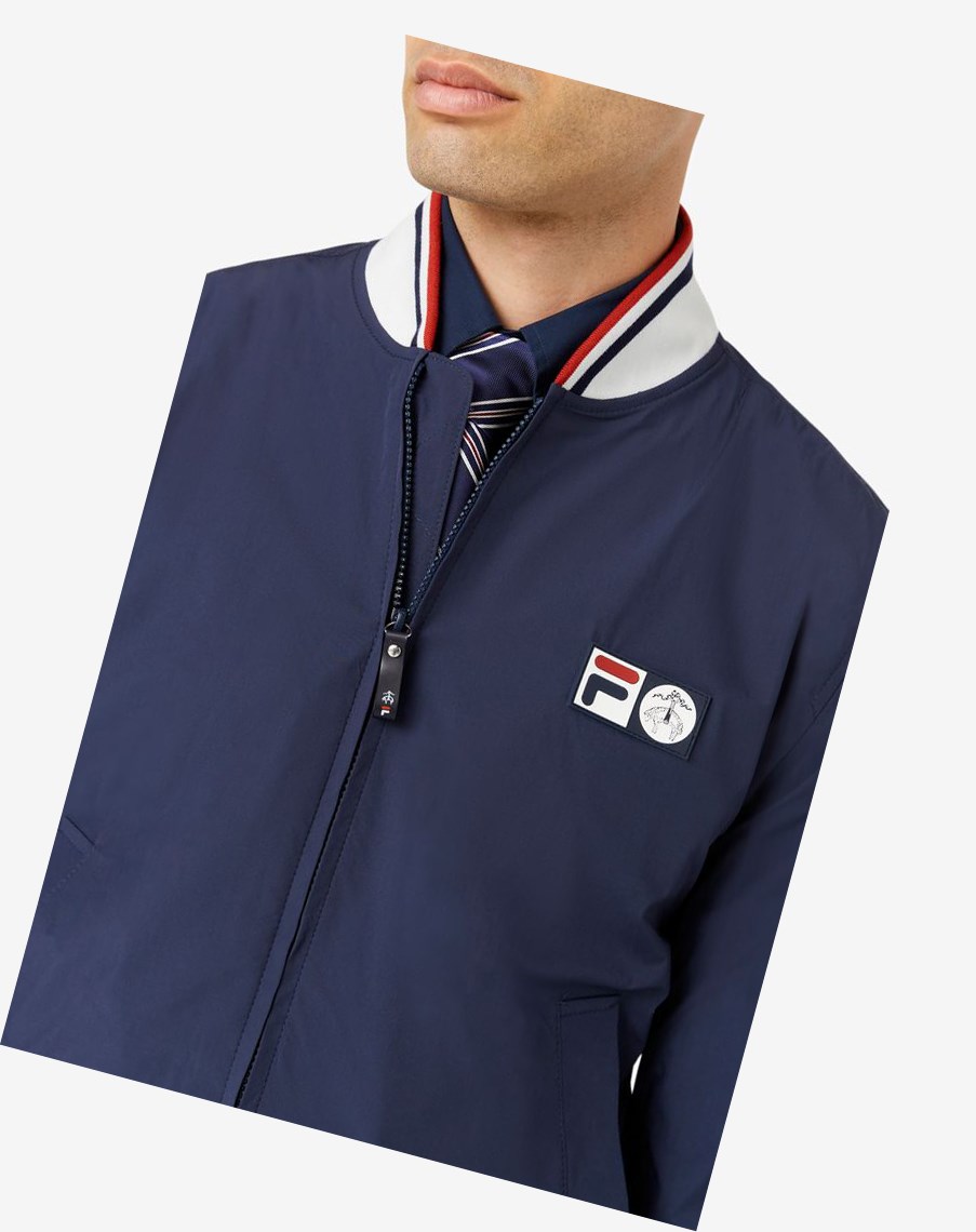 Fila Brooks Brothers X Fila Stadium Jacket Azul Marino | 53OXQGTUB