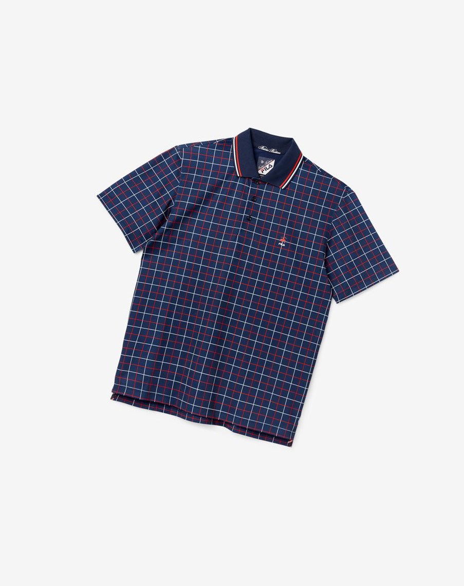 Fila Brooks Brothers X Fila Windowpane Polo 606 Knit Check | 38DSRXOUF