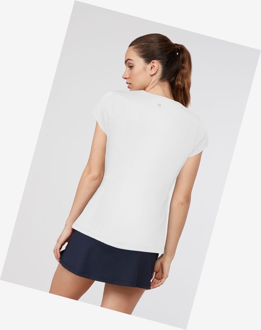 Fila Cap Sleeve Top Blancas | 09NMUDHTK