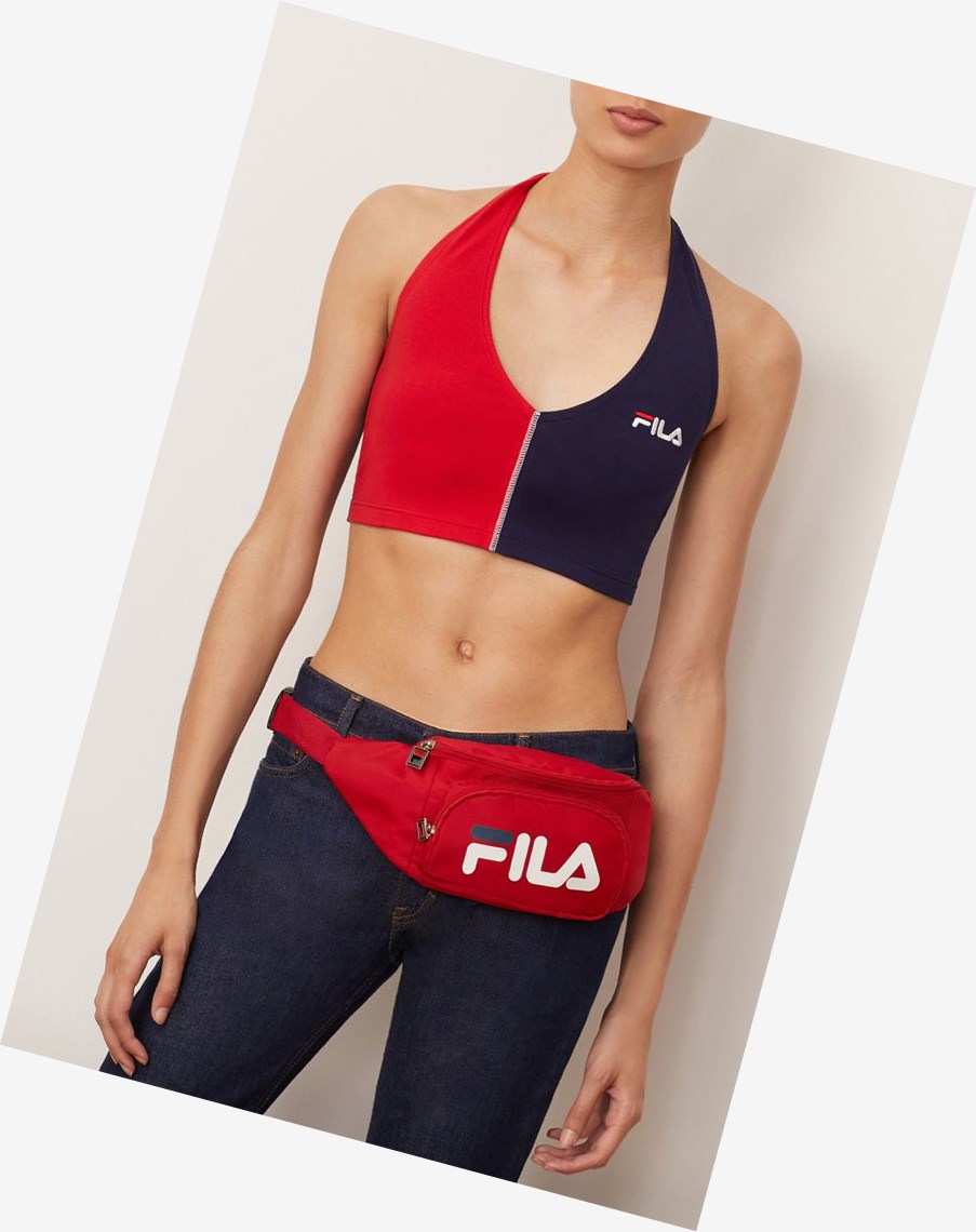 Fila Cara Halter Top Peac/Cred/Wht | 64KOMYZEU