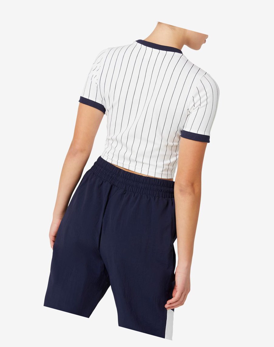 Fila Carola Cropped Ringer Tee Blancas | 29DSEUAHX