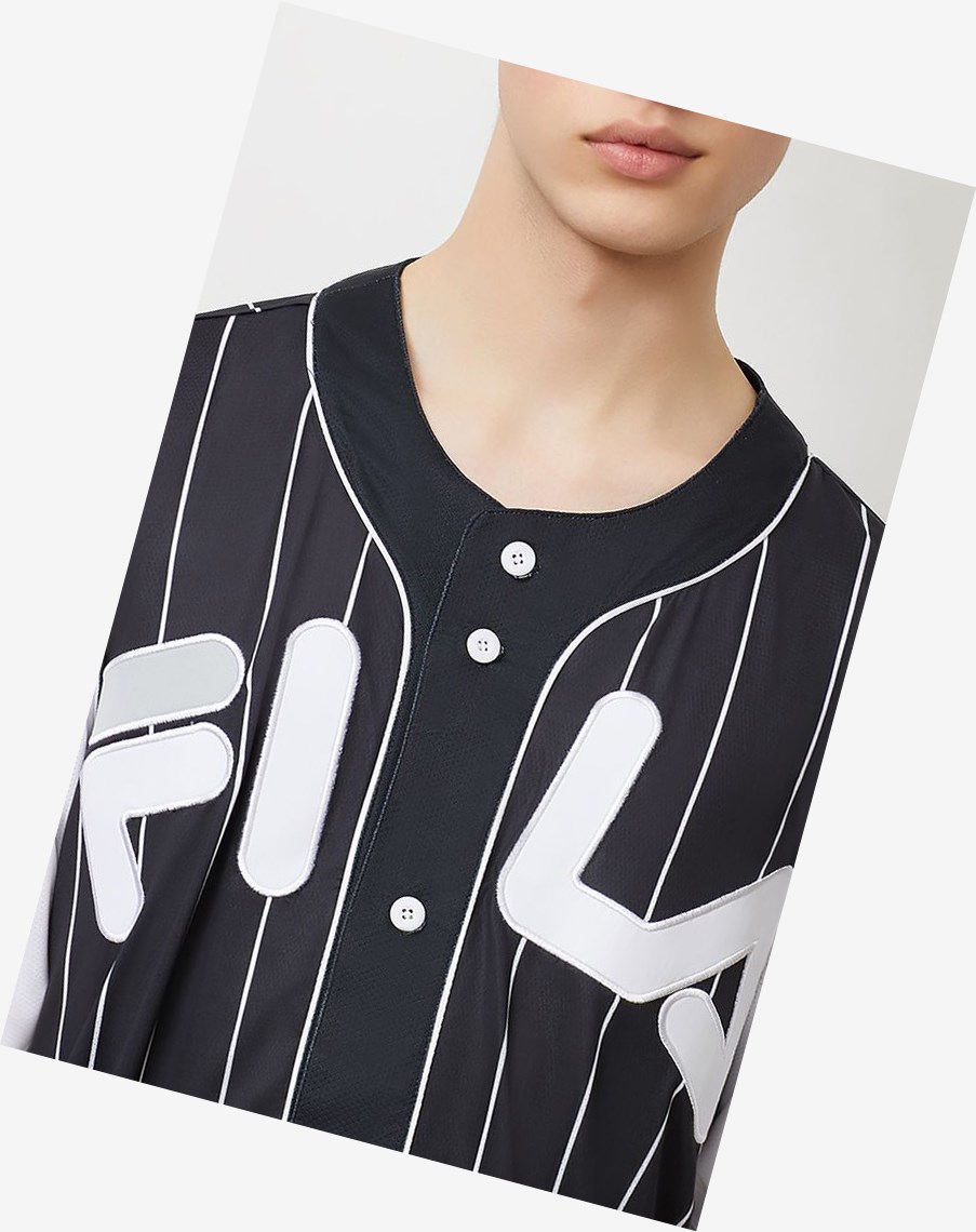 Fila Castro Jersey Blk/Wht | 73GYAXDER