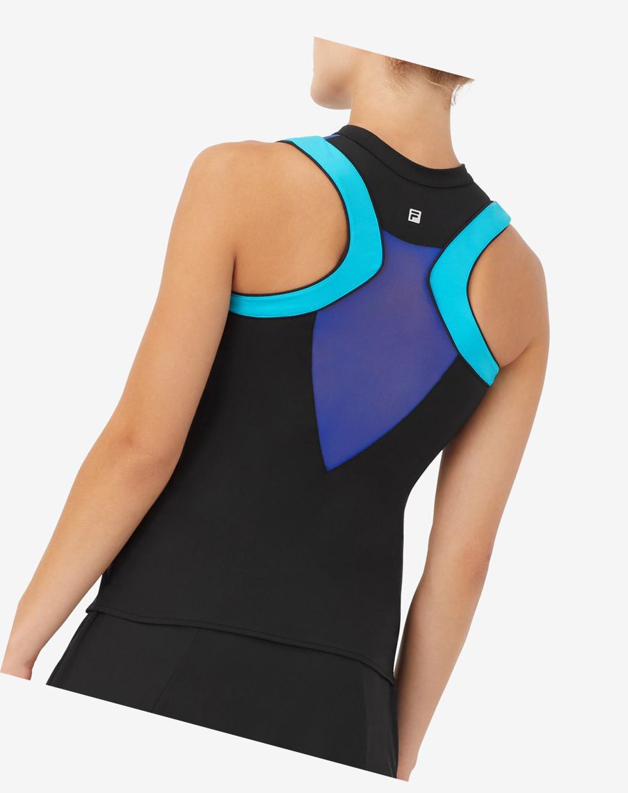 Fila Celestial Point Racerback Tank Negras Azules Turquesa | 14LPSZYCR