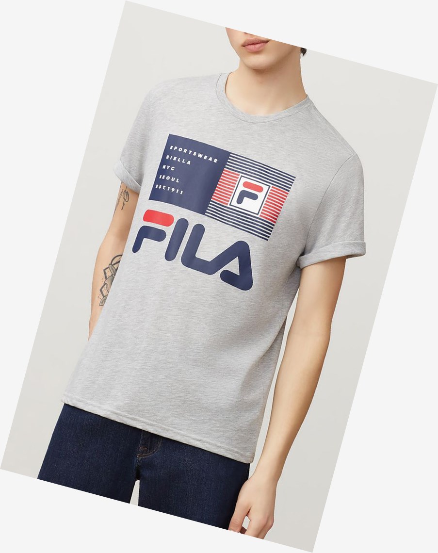 Fila Celso Estampadas Tee Greyheather | 10IFAETYX