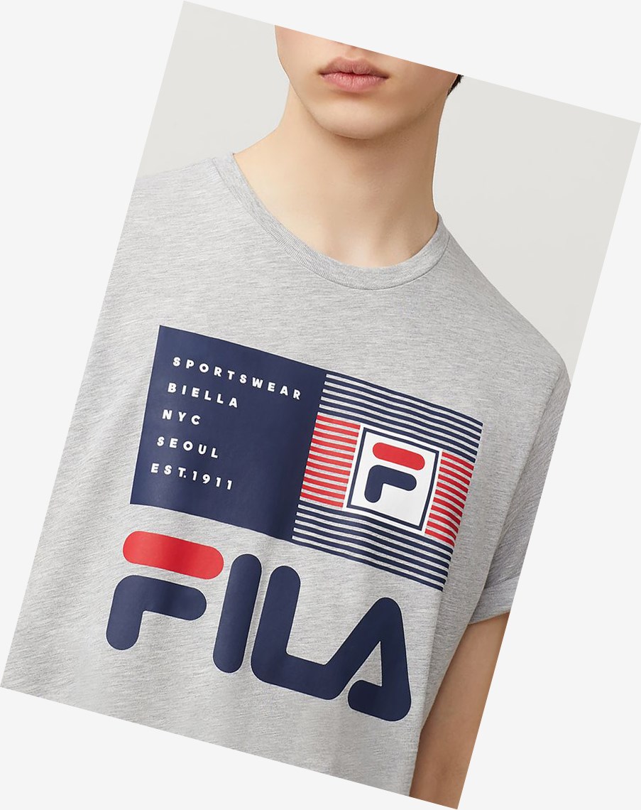 Fila Celso Estampadas Tee Greyheather | 14UGMEDPV