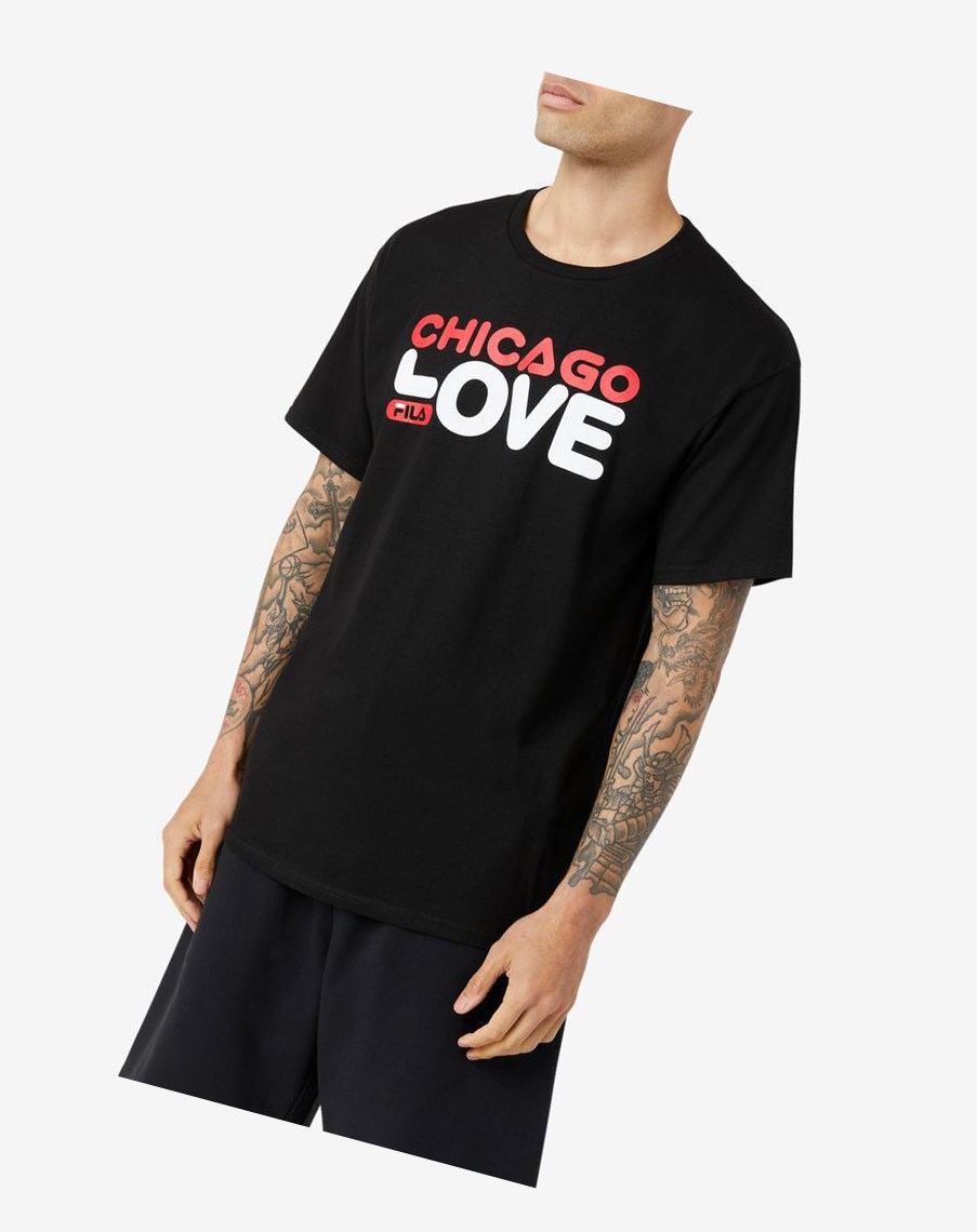 Fila Chicago Love Tee Negras | 01VSDFIYZ