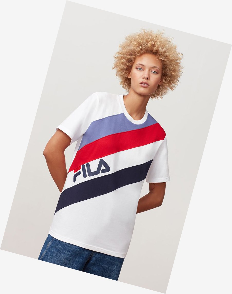 Fila Cho Tee Wht/Peac/Cred/M | 52HKUOYBP