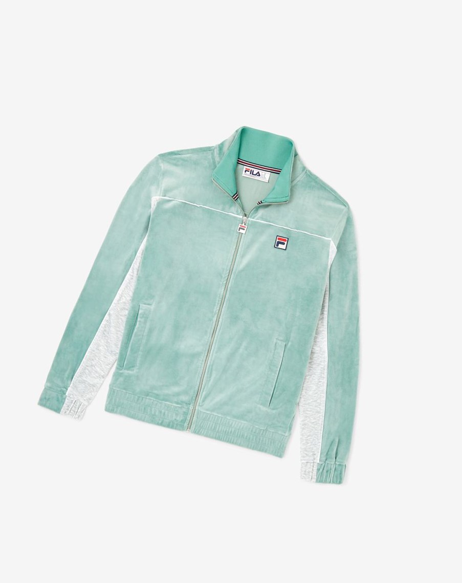 Fila Cisco Velour Jacket Gris Blancas | 17IKFAULQ