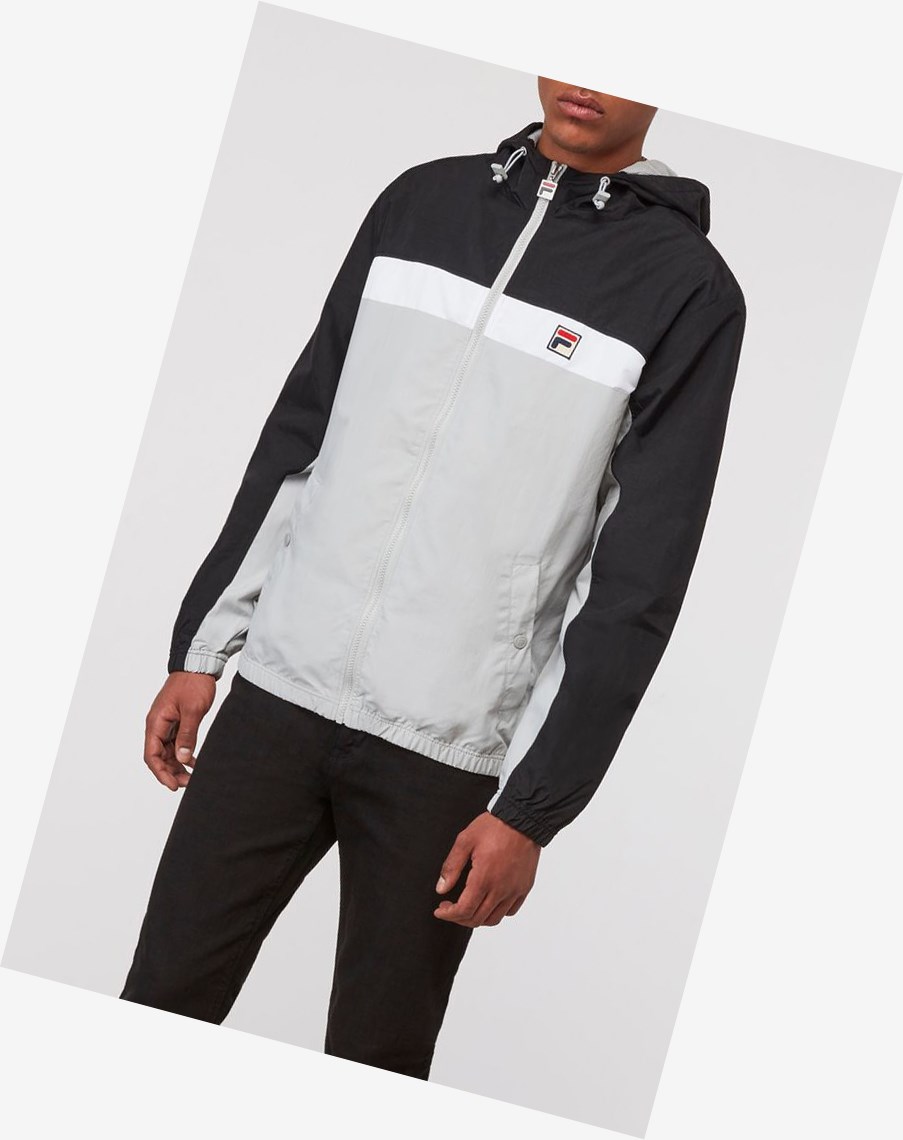 Fila Clipper Viento Jacket Blk/Hris/Wht | 31TPMDKRO